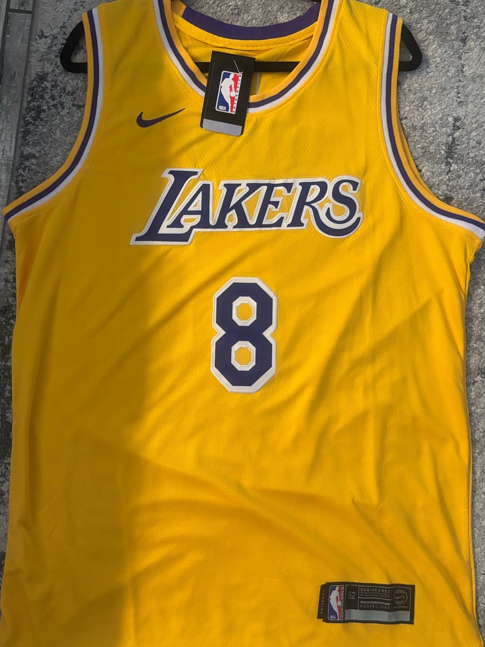 Nike Los Angeles Lakers #8 Yellow Basketball Jersey